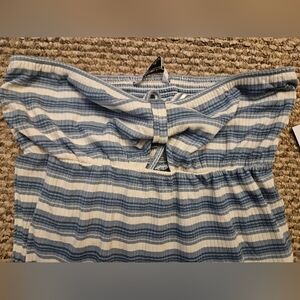 O'Neill Navy and Cream Striped Skirt